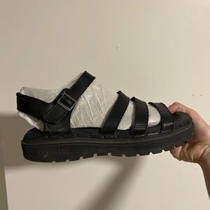 Skechers Black Strappy Sandals